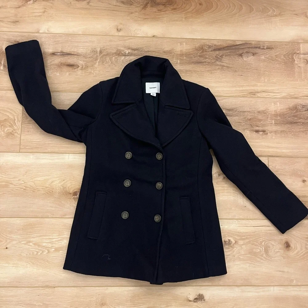 Old Navy Women's Navy Blue Pea Coat
